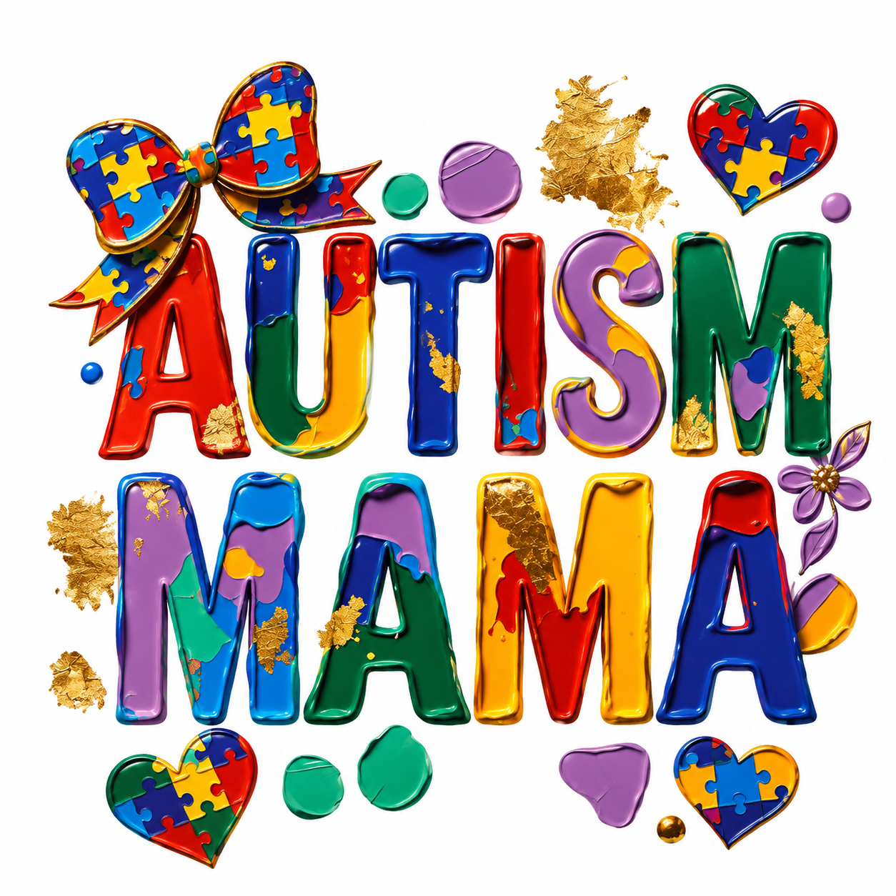Autism Mama Puzzle Heart Decal