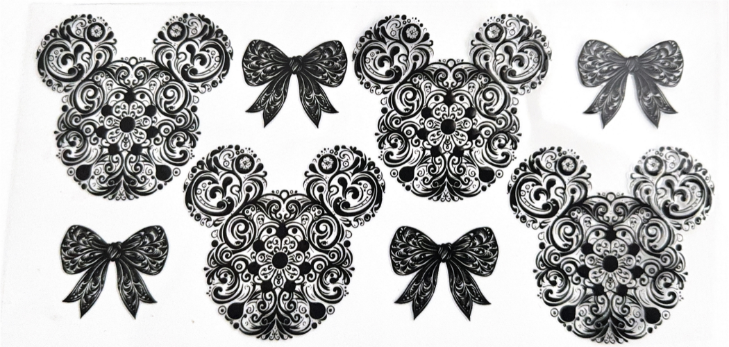 Mickey Mouse Elegant Black & White Snack Wraps