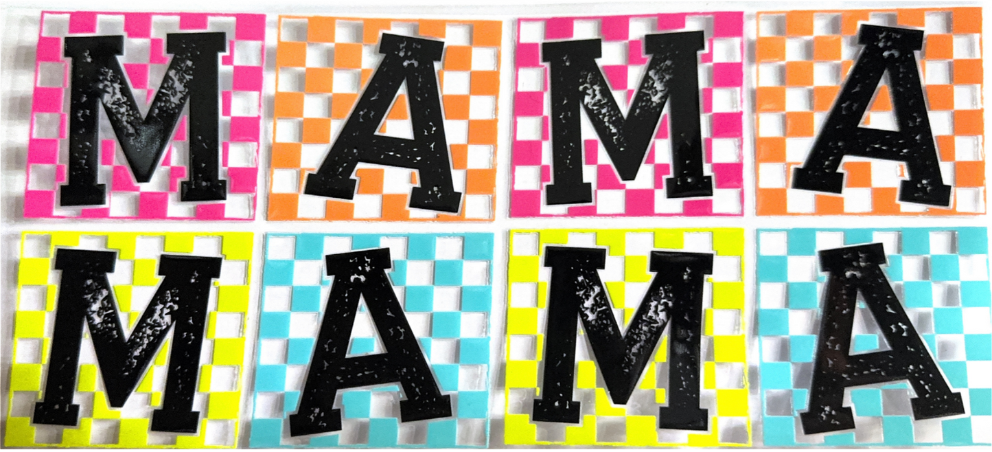 Neon Color Block Design Mama Wrap