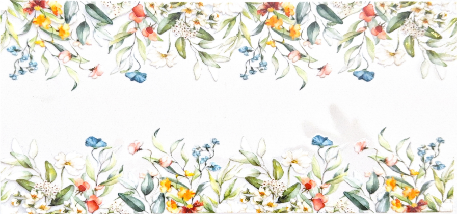 Watercolor Wildflower Border