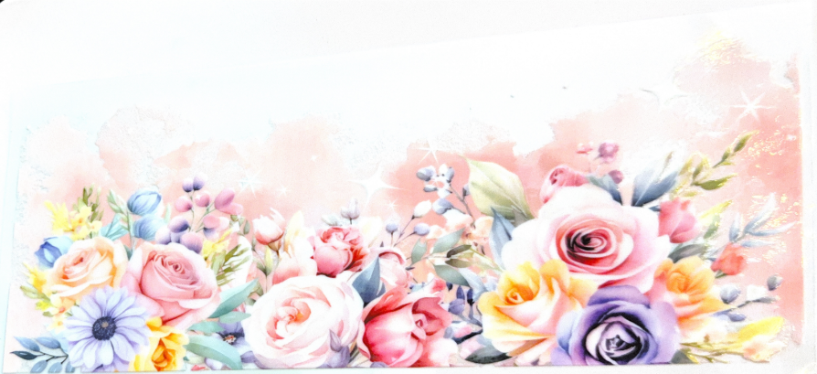 Pastel Rose Garden Watercolor
