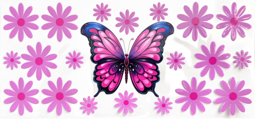 Pink Butterfly Daisy Dreams