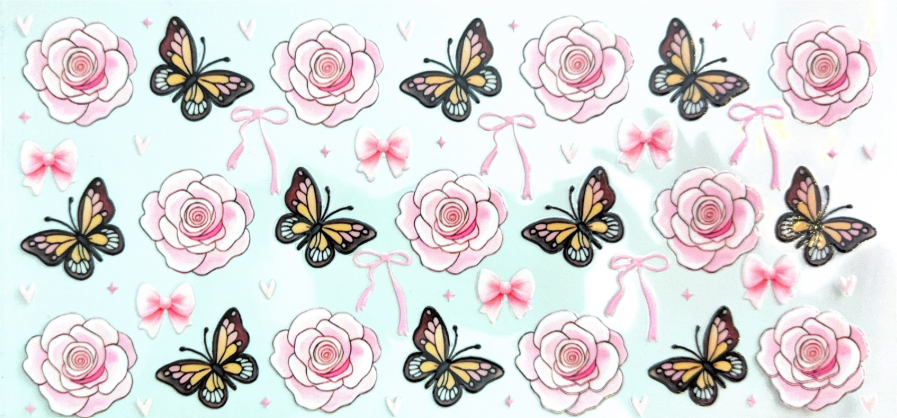 Butterflies, Bows & Blush Roses
