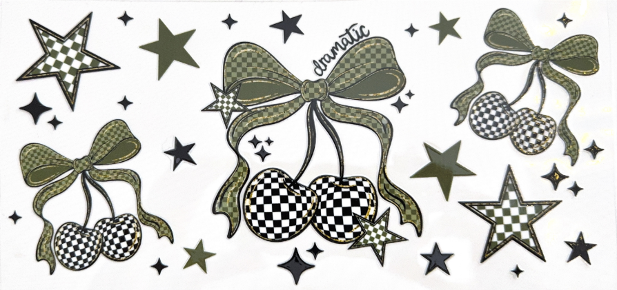 Checkered Cherry Bow Collection