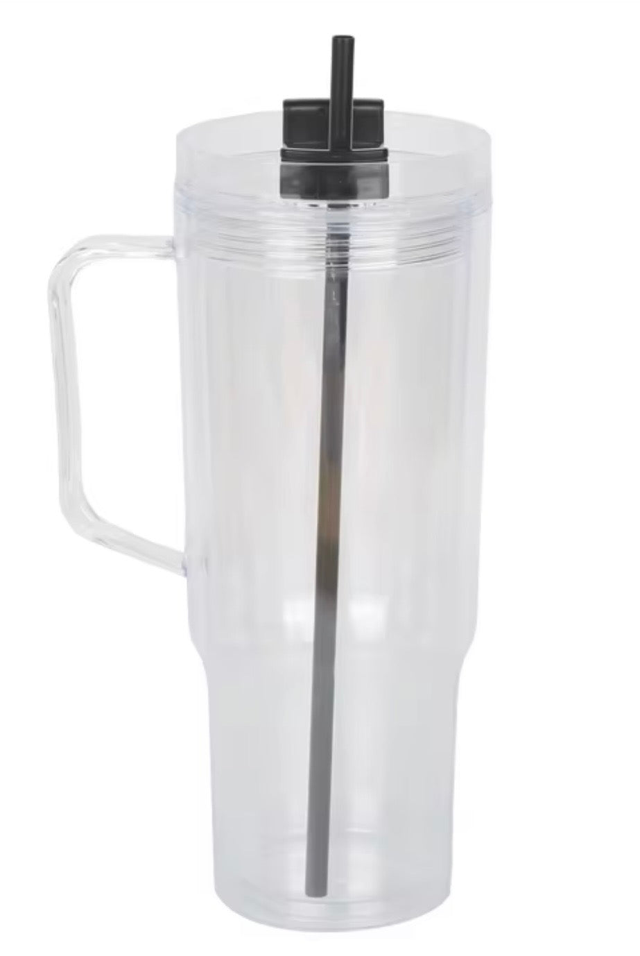 40 oz Snow Globe Cup w/ Color Lids & Straw