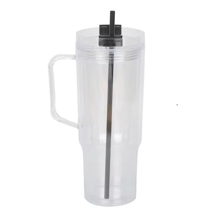 40oz Snow Globe Cup w/ Color Lids & Straw