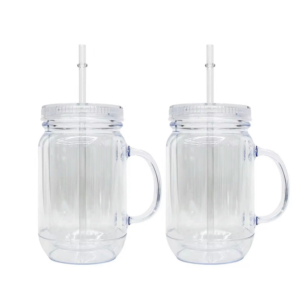 20oz Acrylic Snow Globe Mason Jar