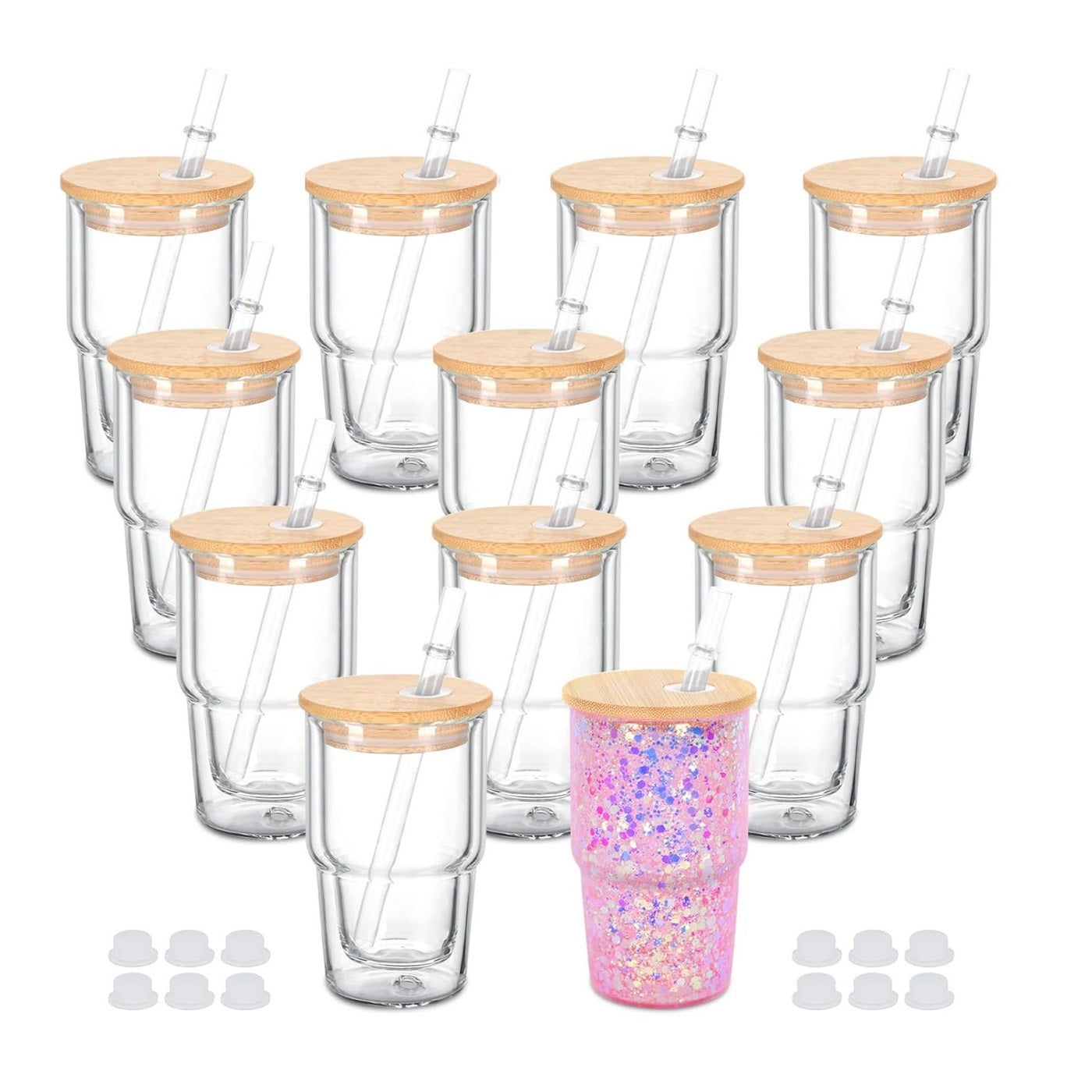 4oz Mini Glass Snow Globe Tumbler