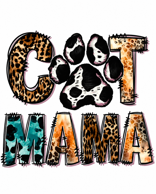 Cat Mama Paw Print Decal