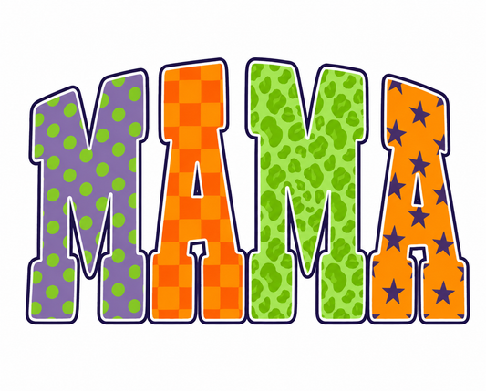 Colorful Pattern Mama Lettering Decal