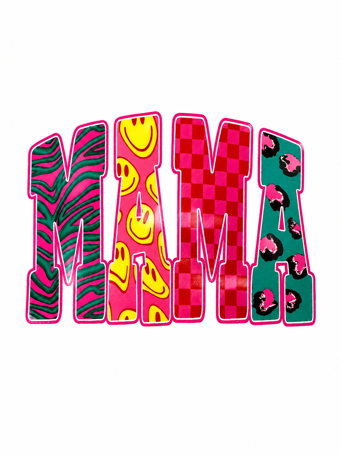 Retro Smiley Mama Decal