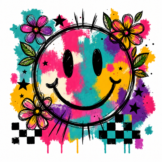 Colorful Smiley Face Decal