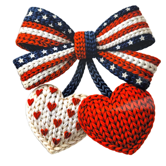 4th of July Heart Cherry Decal
