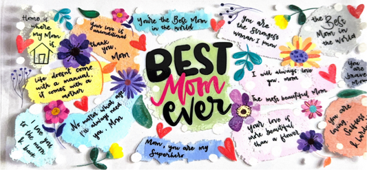 Best Mom Ever Floral Wrap Design