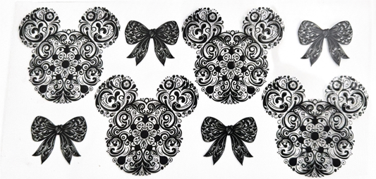 Mickey Mouse Elegant Black & White Snack Wraps