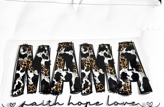 Colorful Leopard Print ‘Mama’ Decorative Wrap