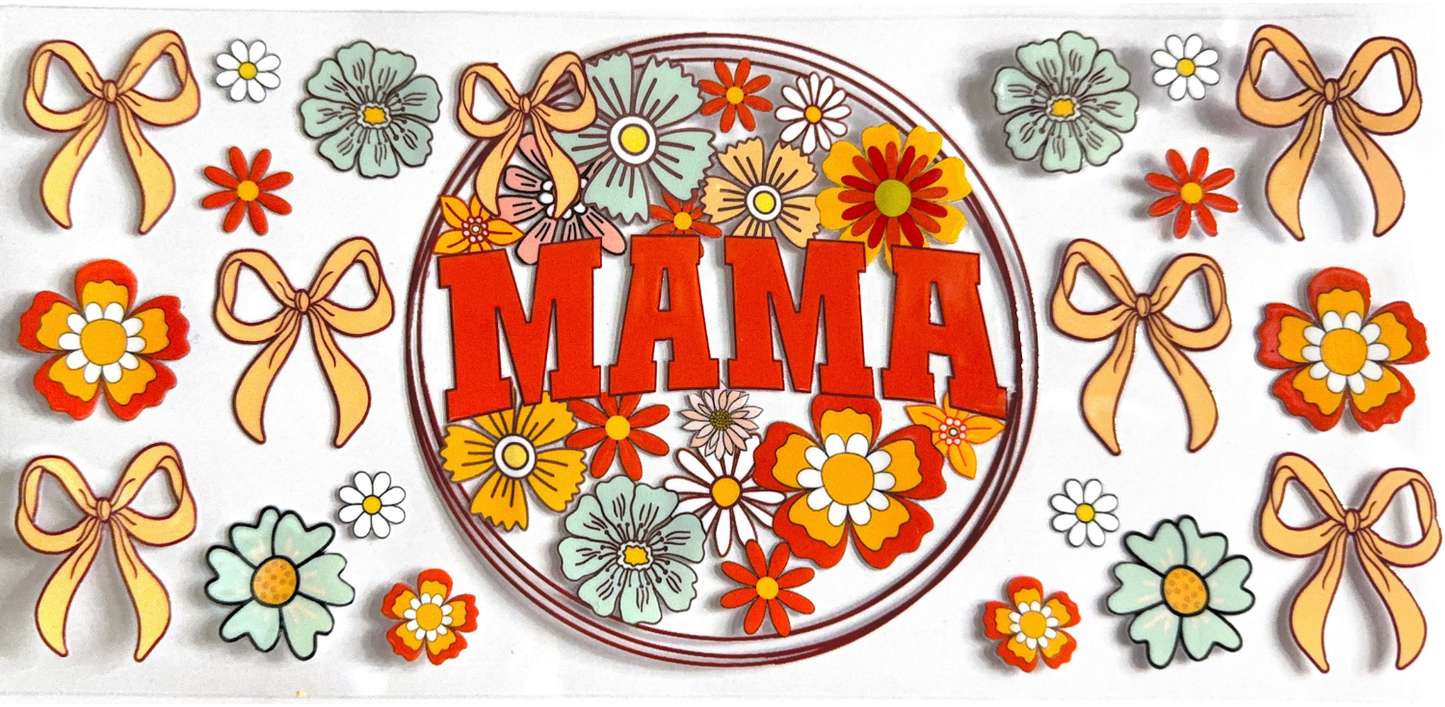 Mama Floral & Bow Wrap