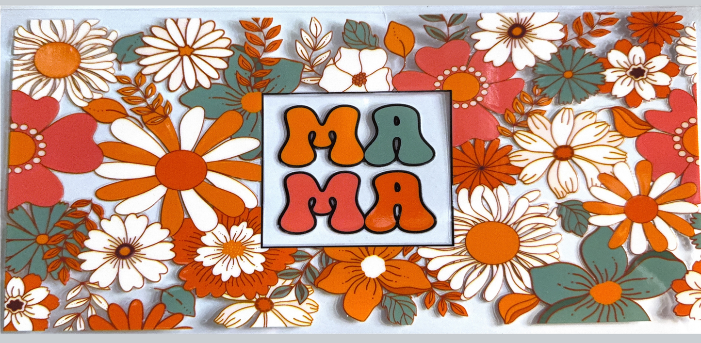 Bold Colorful Retro Mama Floral Wrap