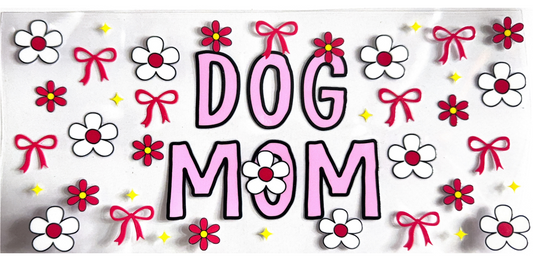 Dog Mom Floral Bow Wrap