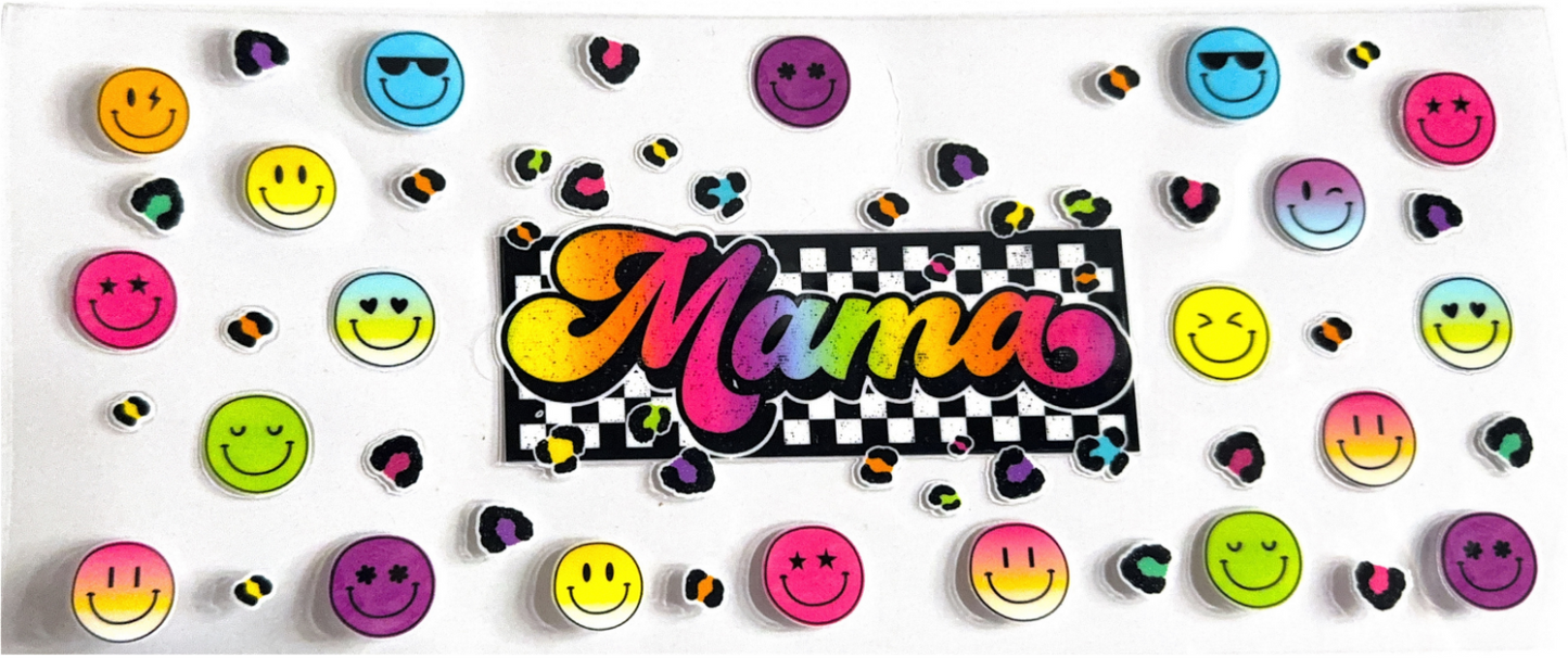 Selena Rainbow Smiley Mama Wrap