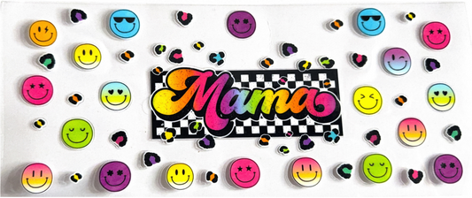 Selena Rainbow Smiley Mama Wrap