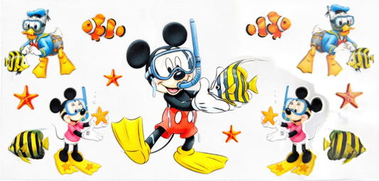 Underwater Adventure Cartoon  Wrap
