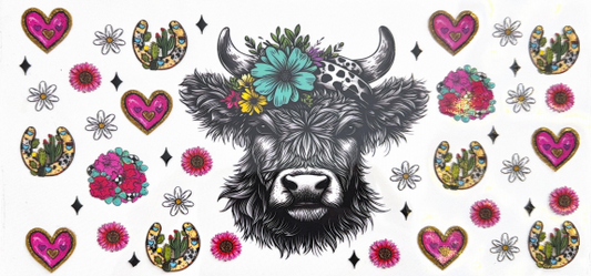 Boho Floral Highland Cow Collection