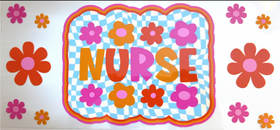 Retro Groovy Nurse Badge