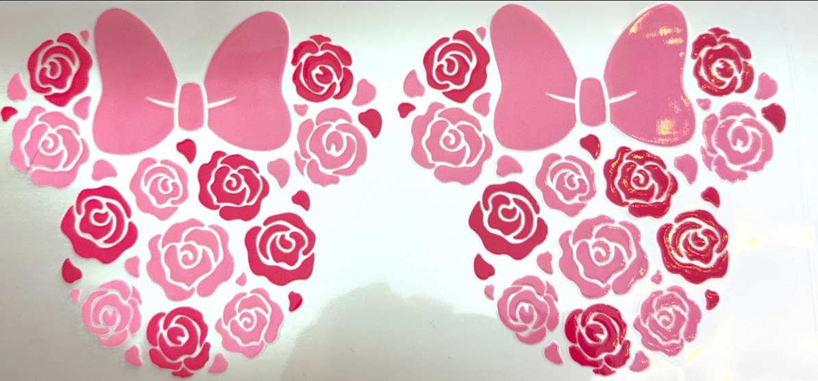 Rose Bloom Bow Silhouette