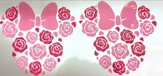 Rose Bloom Bow Silhouette