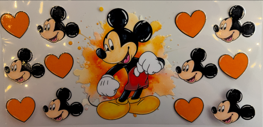 Mickey Hearts Splash Design