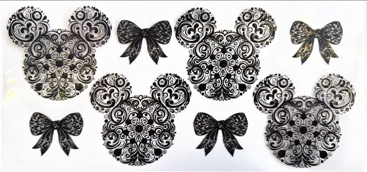 Elegant Filigree Mouse Silhouette
