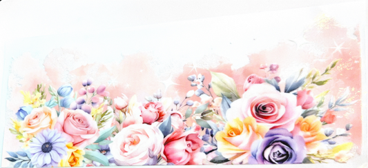 Pastel Rose Garden Watercolor