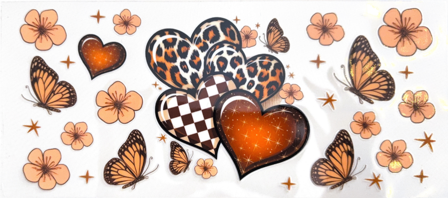 Leopard Hearts & Monarch Butterflies