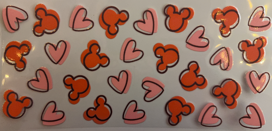 Mickey Love Hearts Pattern