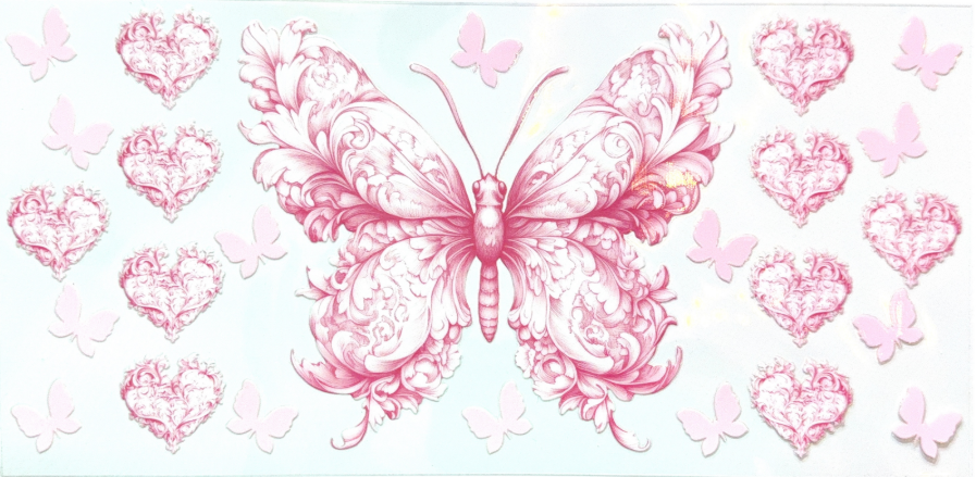 Vintage Pink Butterfly Romance