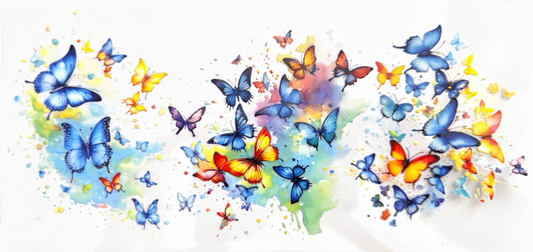 Watercolor Butterfly Symphony