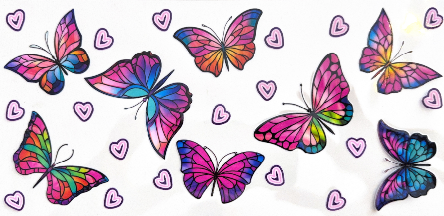 Rainbow Butterfly Hearts Collection